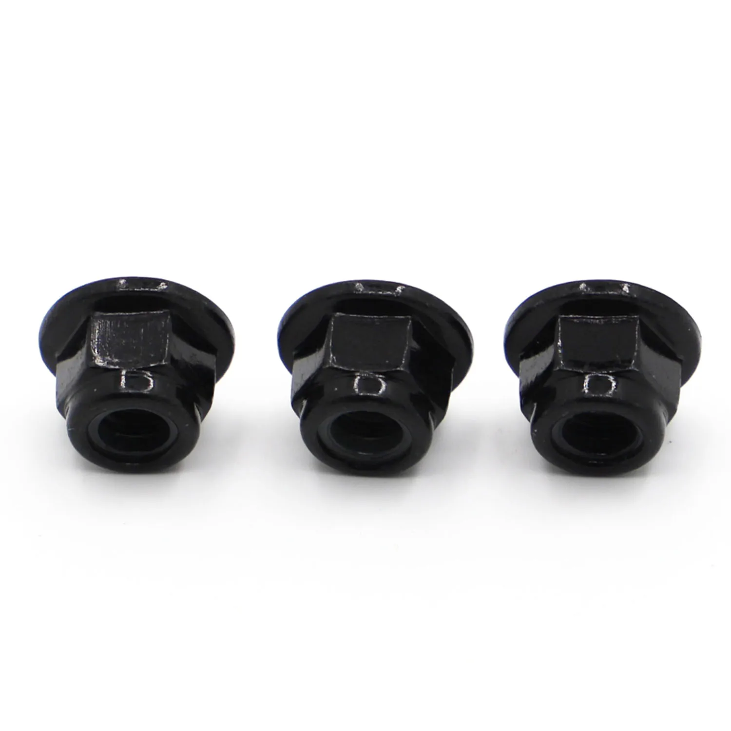 10 шт. черная углеродистая сталь шестигранный фланец нейлоновая вставка