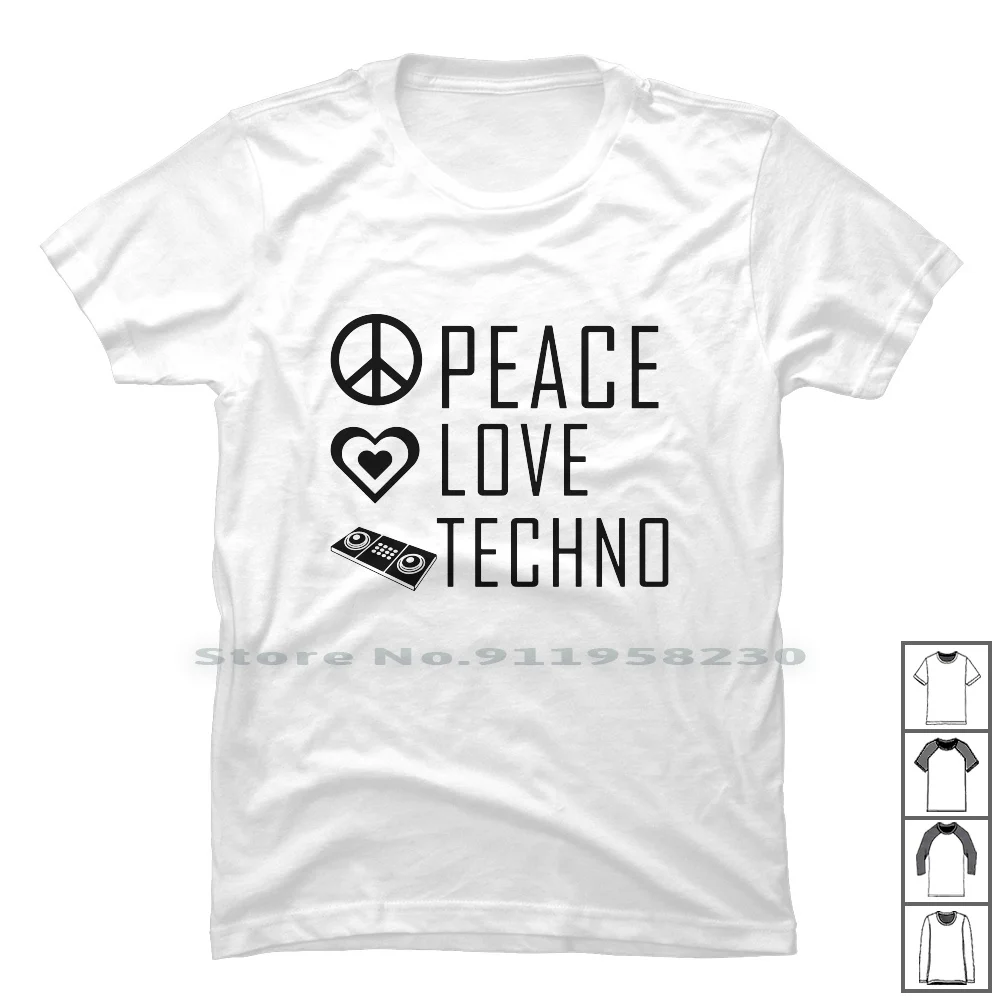 Футболка Peace Love tec 100% хлопок Tech Ace No | Мужская одежда