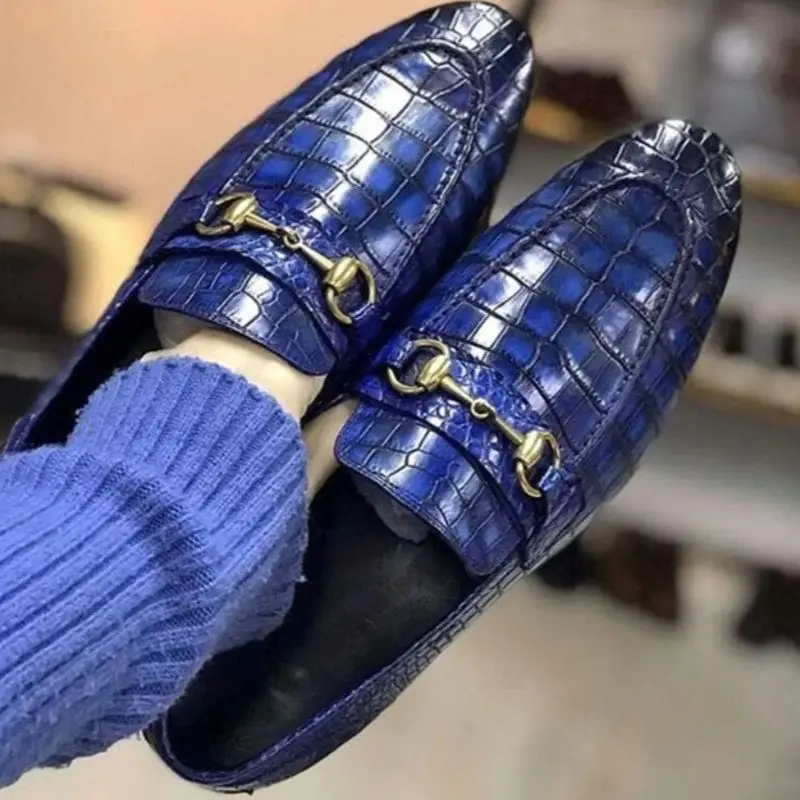 

High Quality Fashion Men Pu Leather Buckle Shoes Male Casual Classic Trendy Vinage Stylish Loafers Shoes Zapatos De Hombre TV431