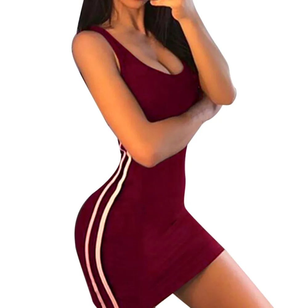 Женское летнее платье пляжное обтягивающее женское праздничное без рукавов