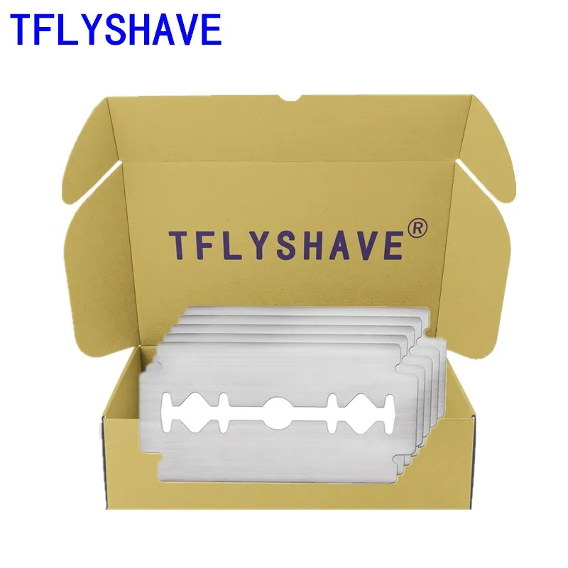 TFLYSHAVE 5 шт. двойные лезвия для бритья мужчин уход за лицом Классическая бритва из