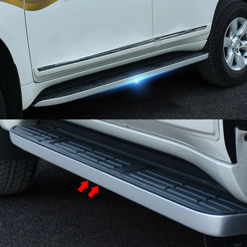 2шт ABS подножка Nerf бар отделка крышки Декор полоса 2010-2019 для Toyota Land Cruiser Prado FJ150