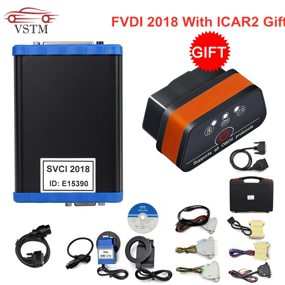 DHL оригинальная FVDI V2018 полная версия(с 18 программным обеспечением) FVDI ABRITES Commander No Time Limited FVDI V2014/V2015