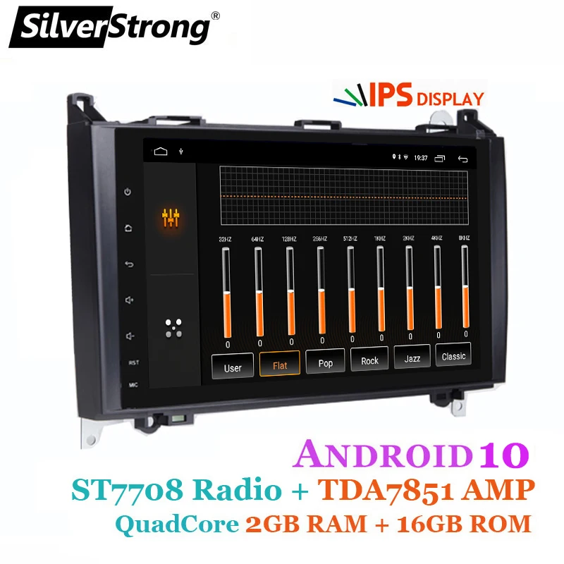 SilverStrong IPS Android10 CarPlay Android Авто GPS для Mercedes Benz Sprinter B200 B180 W169 W209 W245 с радио