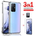 Закаленное стекло 3 в 1 для xiomi 11 t pro, чехол с полным покрытием экрана + Защитные пленки для камеры для xiaomi11t, xiaomi mi 11 t, 11 t pro, звеньевая оболочка 6,67''
