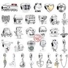 Подвеска глаза и перо из стерлингового серебра 925 пробы, бусины-подвески сделай сам, подходят для оригинального браслета Pandora, Женские Ювелирные изделия