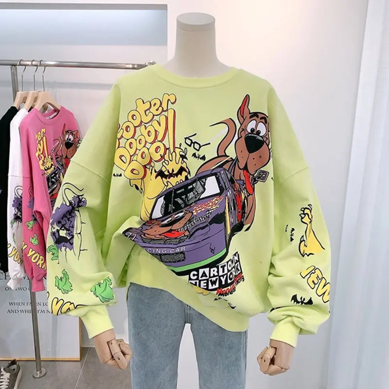 

Harajuku 2021 streetwear women's anime Hoodie Autumn Fashion Korean Style Sweatshirt Pullovers long sleeve Tops Crazy clothes