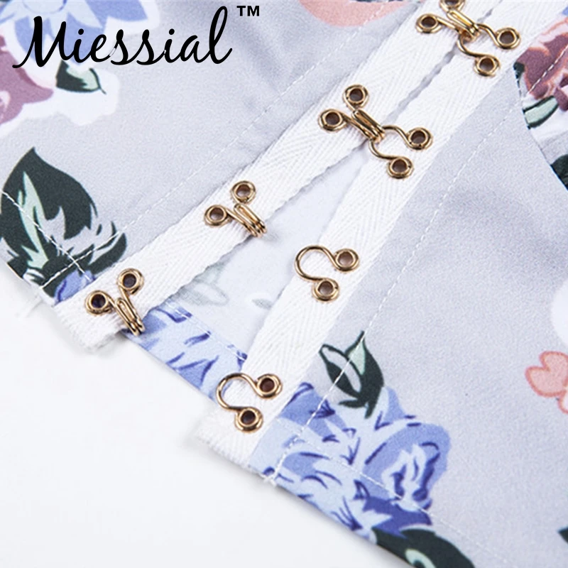 Miessial топ с пышными рукавами и цветочным принтом, сексуальные майки и майки, женский зимний укороченный топ с пуговицами, женский топ с квадратным воротником, уличная одежда
