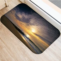 40x60cm cute diy print floor mat bathroom ground mat slip door bath pad rug living room carpet beach scenery