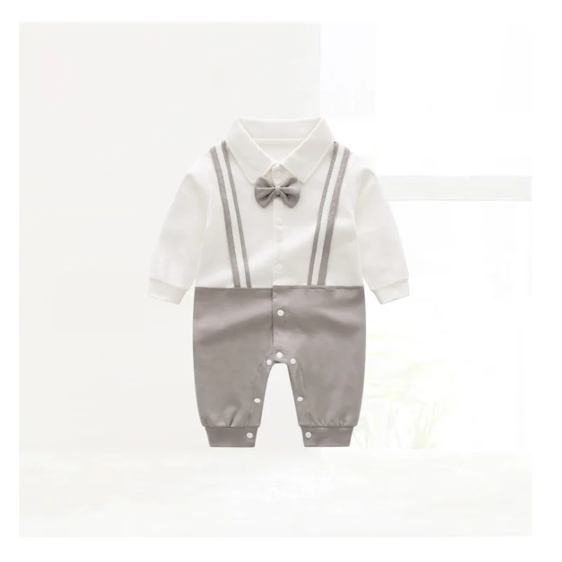 Комбинезон для новорожденных мальчиков на весну и осень хлопковый Мягкий