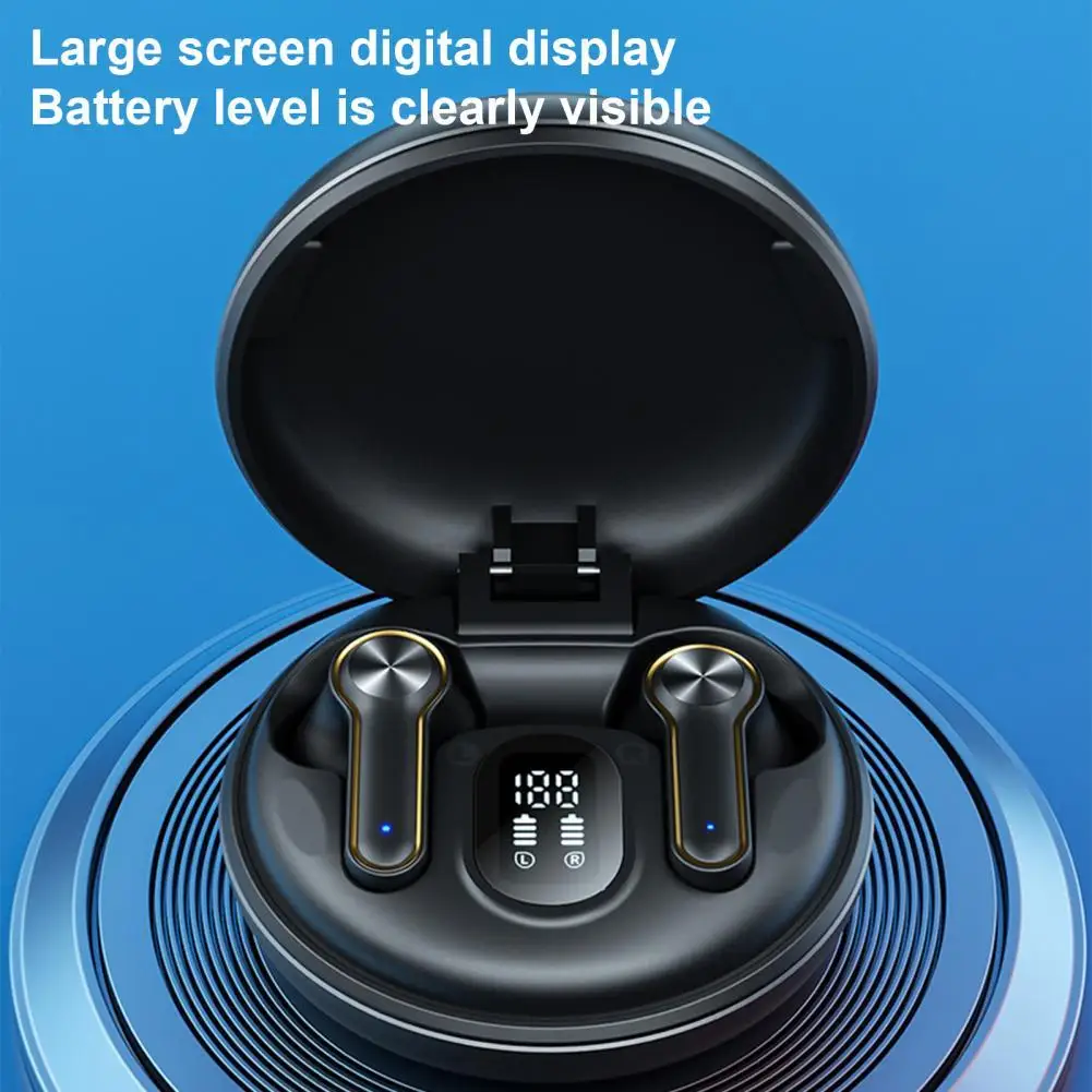 

Comfortable to Wear ABS Wireless Headphones with Charging Case for Hiking