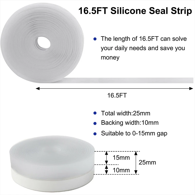 Door Window Seal Strip Weatherproof Stripping Silicone Sealing Sticker Adhesive Draught Excluder Insect Proof Gap | Обустройство дома