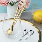 Оригинальная ложка для смешивания кофе, ложка для перемешивания из нержавеющей стали, десертная ложка, украшение для стола вечерние праздничный подарок, кухонные инструменты