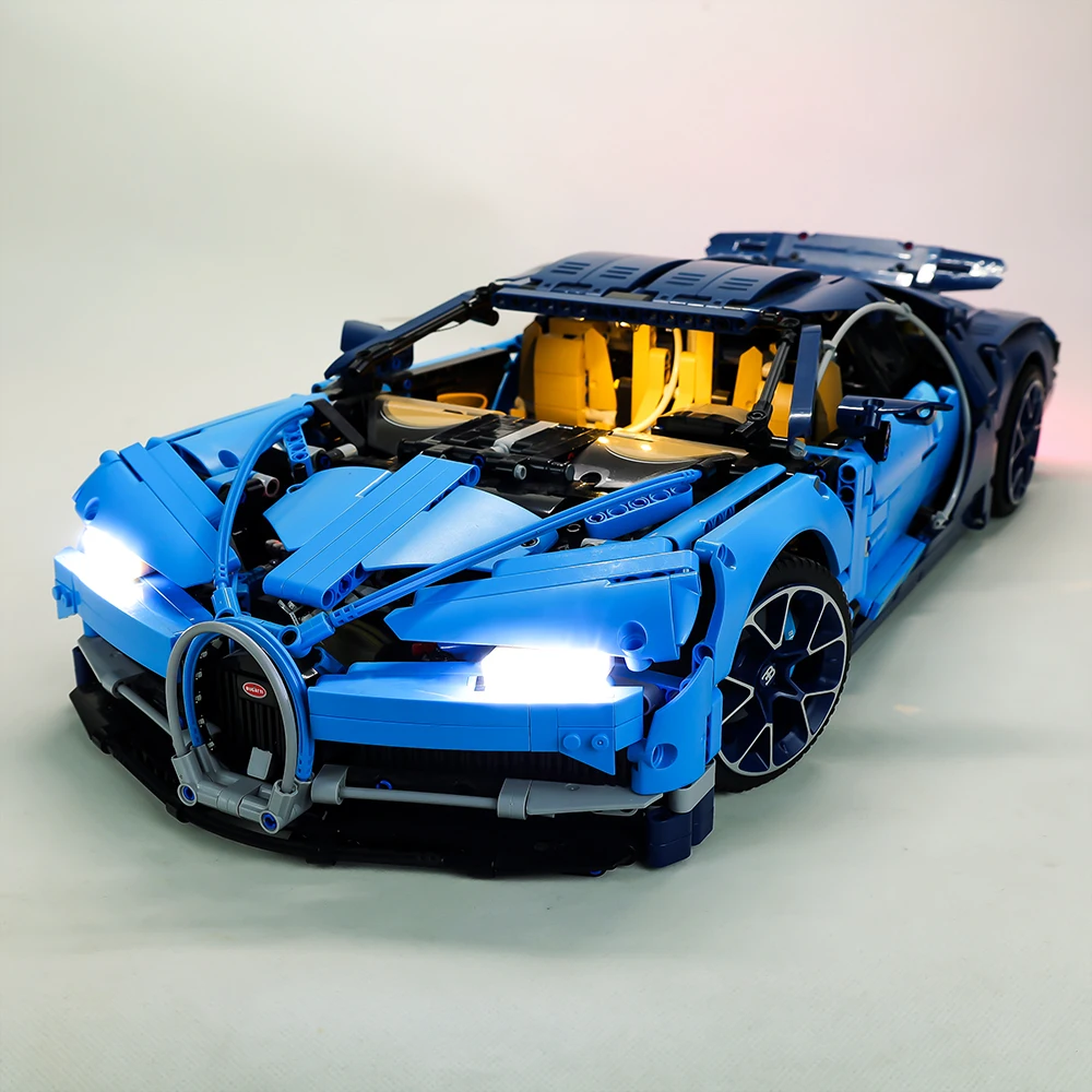Набор со светодиодсветильник кой для 42083 Bugatti Chiron игрушечные машинки кирпичи