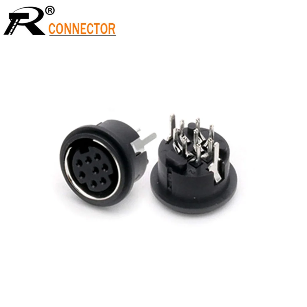 

3PCS Mini 8Pins PS2 Jacks DIN S Terminal Connectors PS2 8P Socket 180Degree