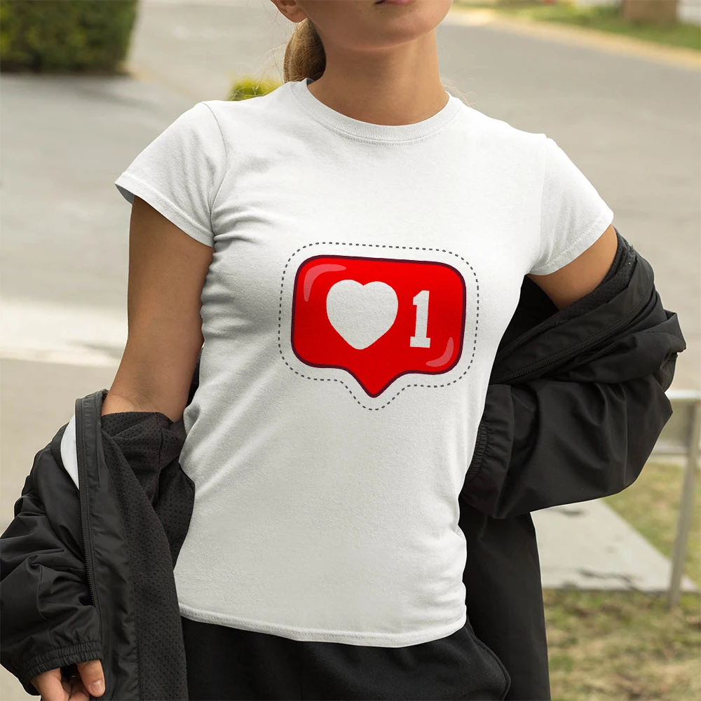 

Summer Aesthetic T Shirt Cute Red Message Box Graphic Clothes Tops Tee Harajcku Cartoon T Shirt Well Being Hipster Fashion