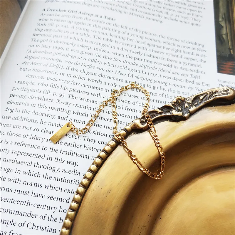 POFUNUO Real 925 Sterling Silver Women Minimalist Niche Bead Chain Bracelets Girls Fine Jewelry Delicate Exquisite Gold Bracelet | Украшения