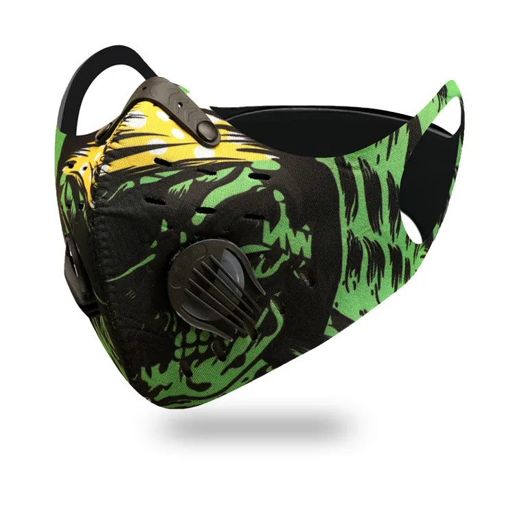 Маска для лица с активированным углем Пылезащитная велосипедная маска против