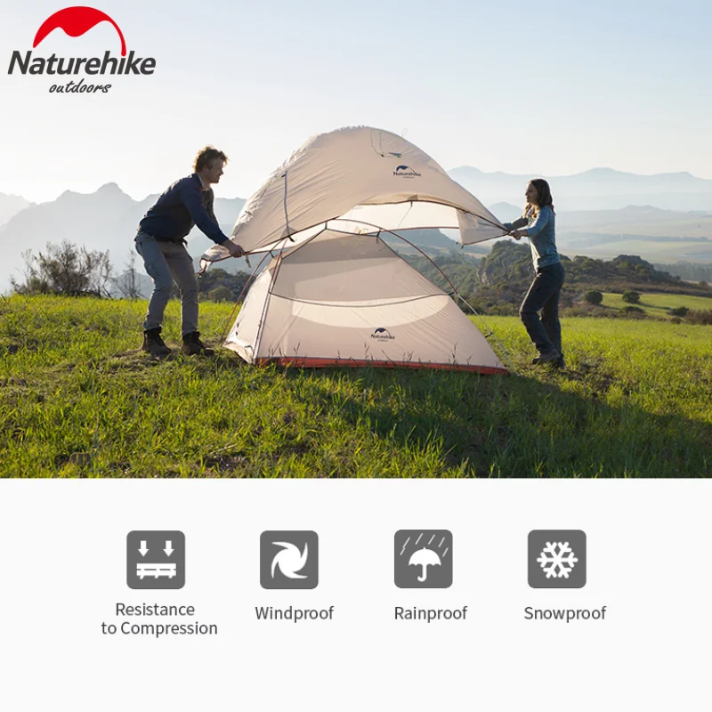 Naturehike Cloud Up 1 2 3 человека обновленная палатка для кемпинга Ультралегкая 20D