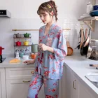Женский пижамный комплект JULY'S SONG, из топа и длинных штанов, с цветочным принтом, для лета, вискозная Пижама