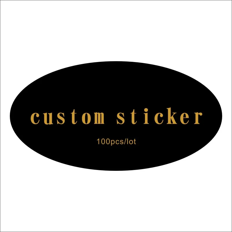 

4x2cm Custom Oval Sticker Commercial Sealing Label Candy Gift Box Sticker Printable In Large Quantities