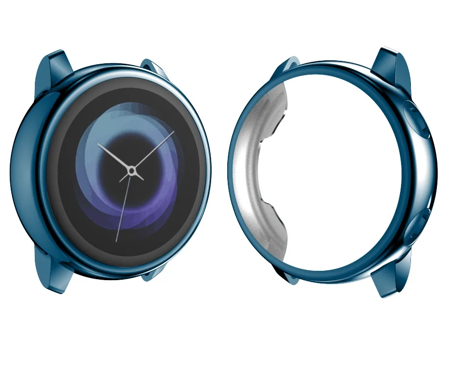Indigo Мягкий чехол из ТПУ для samsung Galaxy Watch Active, Защитная пленка для экрана, 8 цветов, защитный чехол для Galaxy Active, 40 мм, SM-R500 - Цвет: Indigo