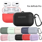 Силиконовый чехол для AirPods Pro, чехол с защитой от падения, водонепроницаемый защитный чехол для AirPods Pro, футляр для наушников для Air Pods с брелоком