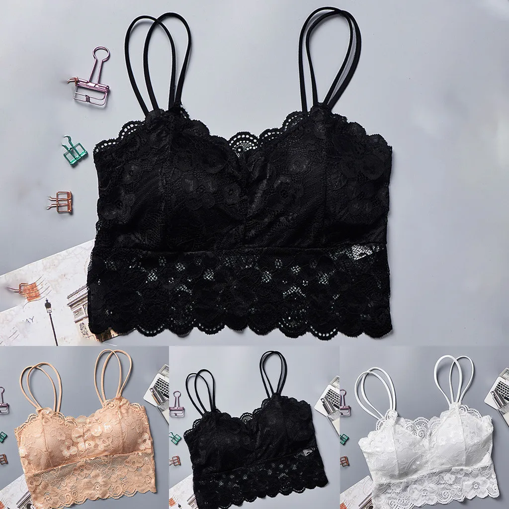 2020 Новое поступление Для женщин пуш ап Беспроводной кружевной бюстгальтер топ