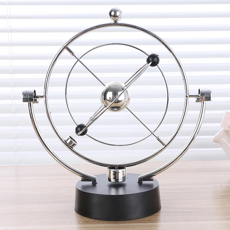 18.5*10.5 Chaos Pendulum Perpetual Motion Small Ornaments Creative Ball Newton Collision Office Table Decorations | Дом и сад