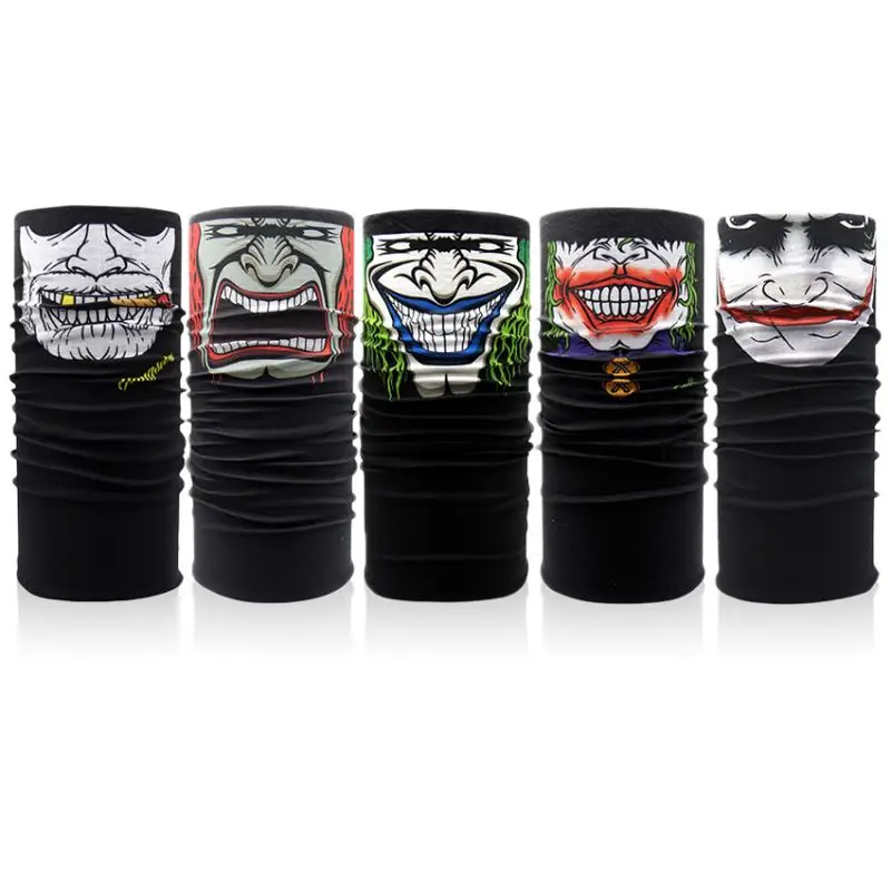 Мотоциклетная маска для лица бесшовный череп скелет шейный шарф велосипеда