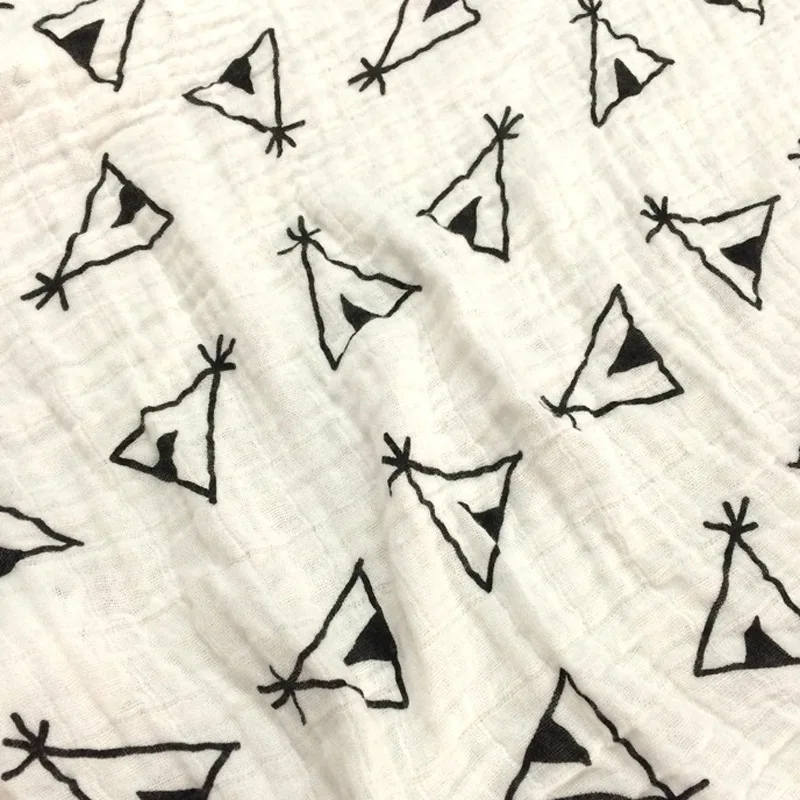 Tent Муслиновое одеяло, хлопок, детские пеленки, 120*120 см, мягкое одеяло для новорожденных, s, для ванны, марля, для младенцев, Детская накидка, спальный мешок, чехол для коляски - Цвет: Tent