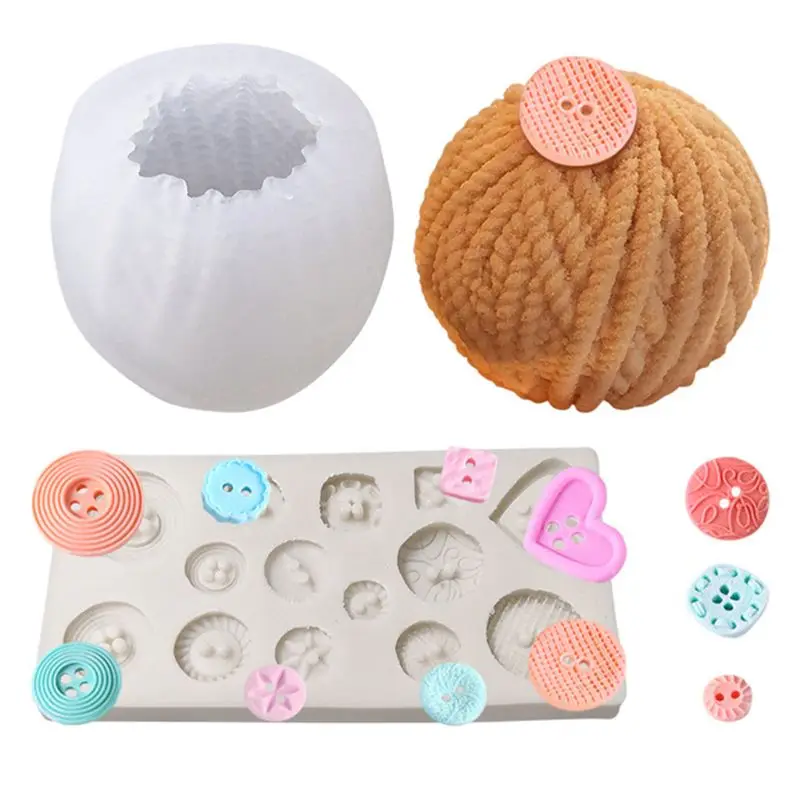 

Yarn Ball Pompom Shape Silicone Cake Mold Decorating Tools For Baking Fondant Ca