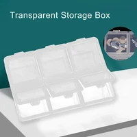 easily clean abs adjustable transparent organizer storage box for pills