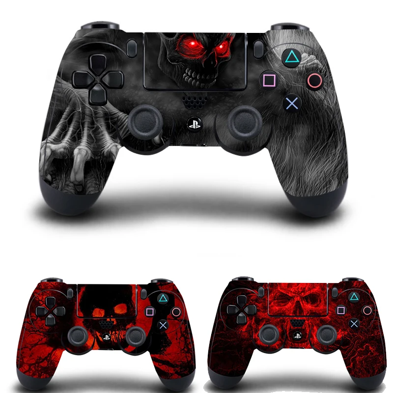 Красный череп наклейка s PS4 контроллер виниловое покрытие Наклейка для sony playstation 4