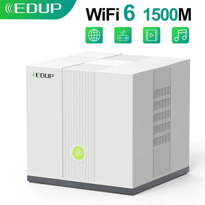 EDUP 1500M WiFi 6 роутеров двухдиапазонный 2 4G/5Ghz AX1500 Гигабитный беспроводной Интернет