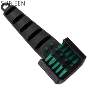 НОВАЯ щетка для гольфа-зажим противоскользящая щетка с нейлоновой щетиной зажим для мячей для гольфа шипы Ручка Очиститель обувь аксессуары