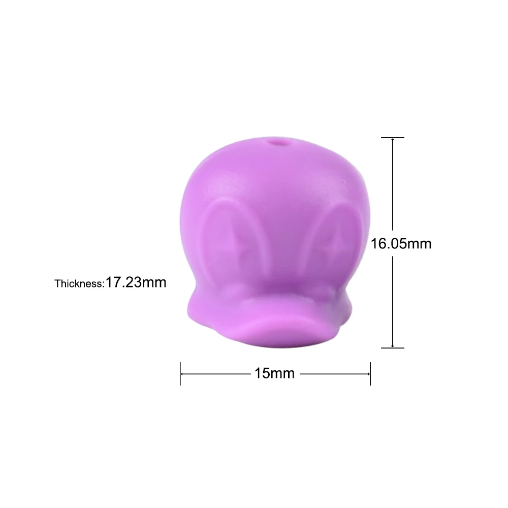 LOFCA-Cuentas de pato de silicona para dentici&oacute;n de beb&eacute;, accesorios para morder, chupete de grado alimenticio, sin BPA, 10 Uds.-1
