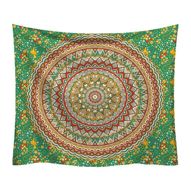 Декоративный гобелен с индийской мандалой настенный подвесной для спальни