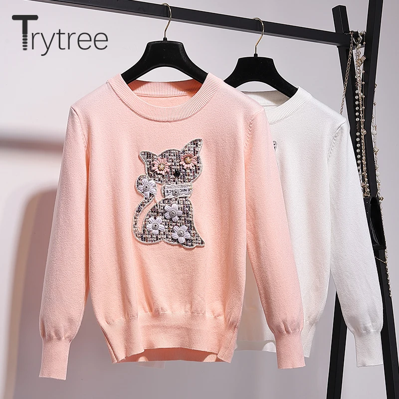 Trytree 2019 осенне зимний комплект из двух предметов повседневный топ с круглым