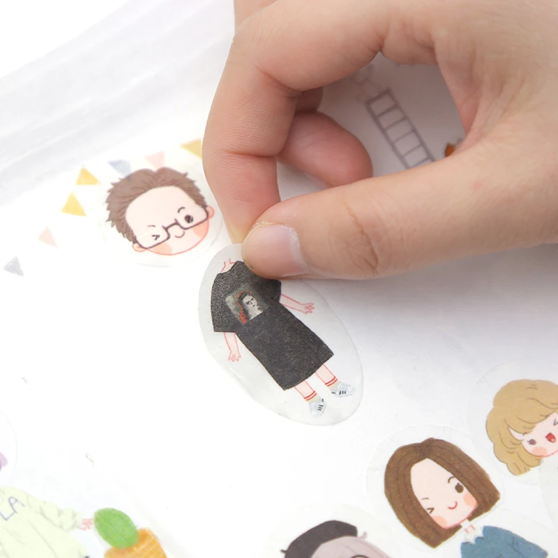 

Collage Handbook Adhesive Tape Sticker Bullet journal Set Creative Photo Album Diary Decoration Cute Washi Tape Stationery Girls