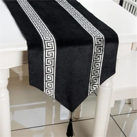 33 x 180cm luxury table runner with tassels for dining table wedding party christmas cake floral soft tablecloth decoration