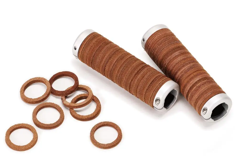 Goes Grips кожаный Ретро Дорожный Велосипед Grip 125 мм руль для велосипеда Honey Colors