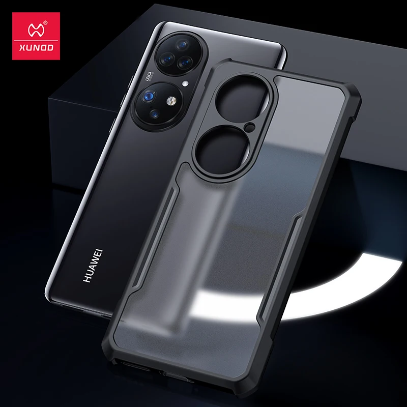 

Ударопрочный чехол XUNDD для Huawei P50 Pro, Прозрачный матовый чехол, защитная подушка безопасности, Бампер для Huawei P 50 Pro, задняя крышка