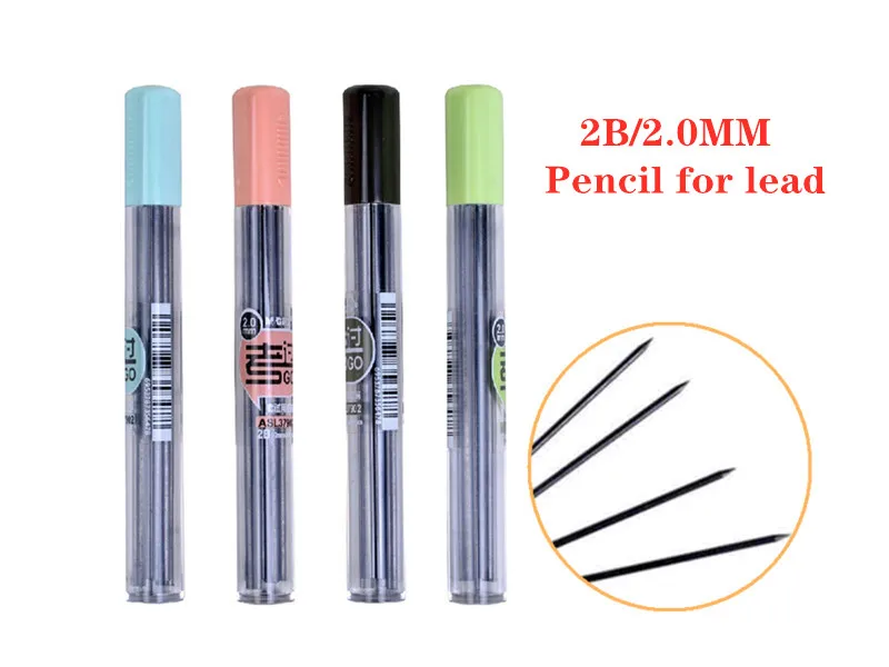 

3 шт. 2,0 автоматический карандаш для core 2B с карточным покрытием со свинцовым сердечником, школьные и офисные канцелярские принадлежности