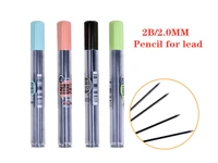 3pcs 2 0 automatic pencil for core 2b press card coated lead core school office stationery