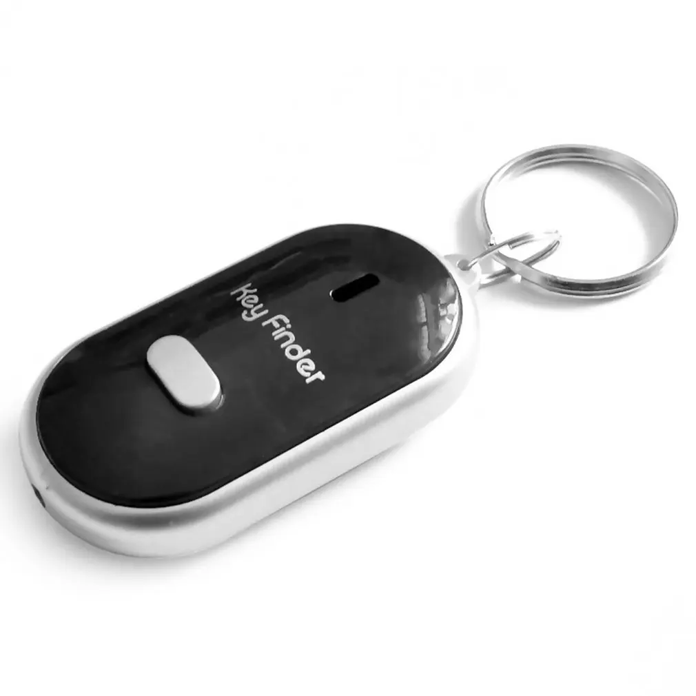 LED Whistle Key Finder Flashing Beeping Sound Control Alarm Anti-Lost Keyfinder Locator Tracker with Keyring 4 Colors For Choice |