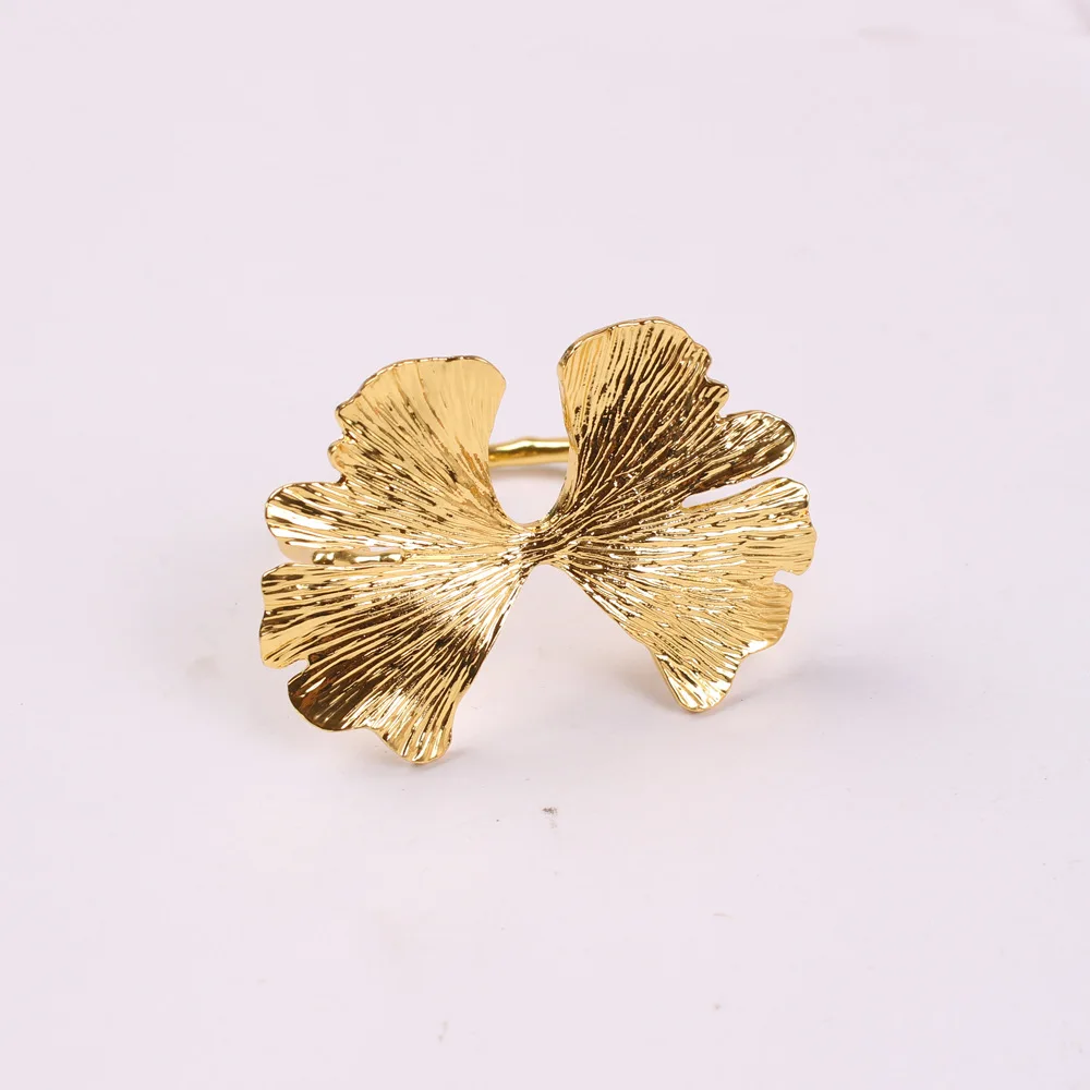 10 шт./лот новое Винтажное кольцо с Кленовым листом для салфеток красная бронза