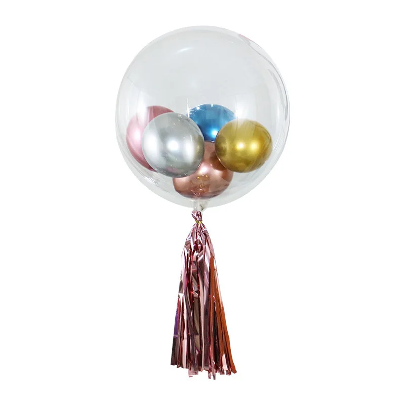 Globos transparentes de burbujas, 100 piezas, 12/18/20/24 pulgadas, decoraciones para fiestas de cumplea&ntilde;os, bodas y Navidad, venta al por mayor-3