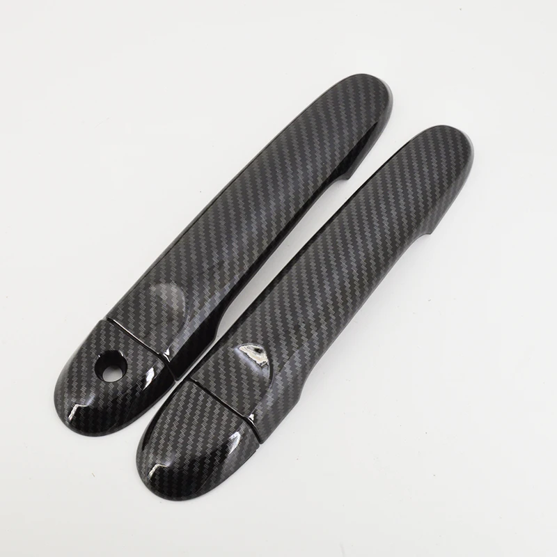 Аксессуары узоры из углеродного волокна Чехлы для 2 дверных ручек 2011 2017 Nissan Juke