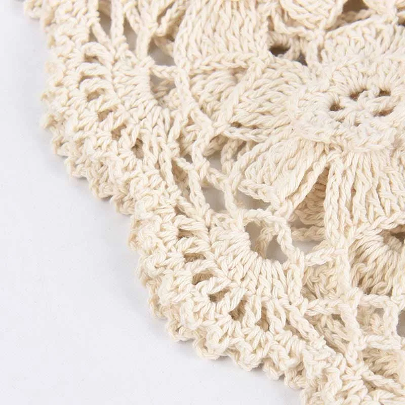 Модный женский берет Fibonacci ручной работы вязаный крючком с ажурными цветами |